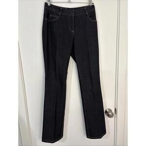 Tahari Jeans Dark Wash Low Rise Bootcut Stretch Denim Classic Western Size 2